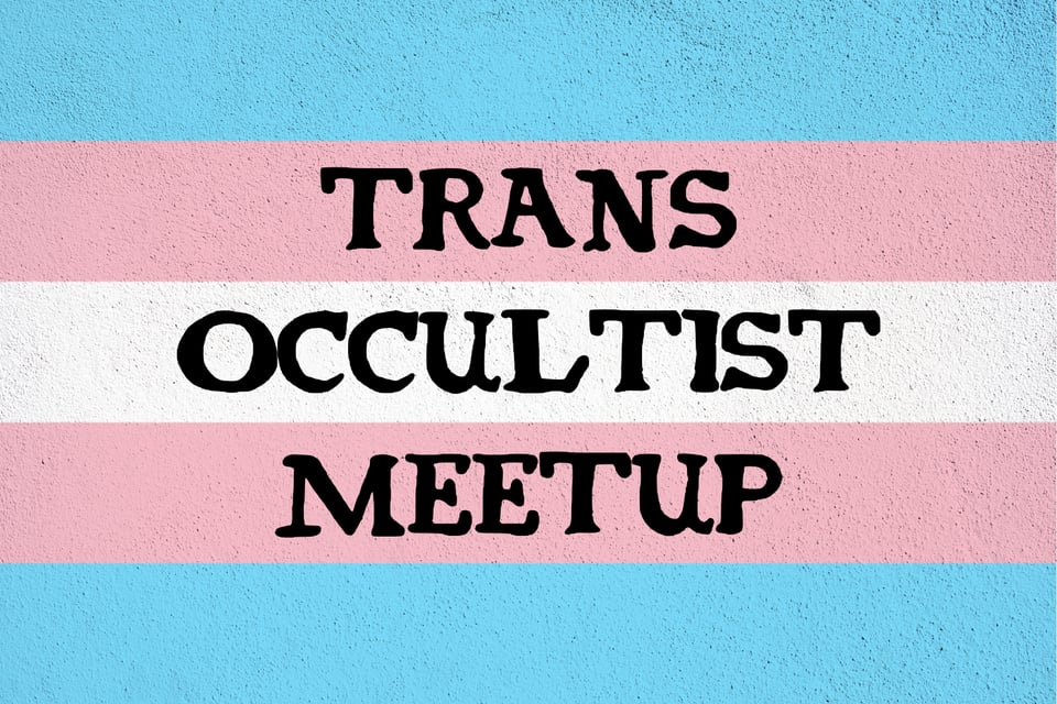 trans occultists meetup over trans flag