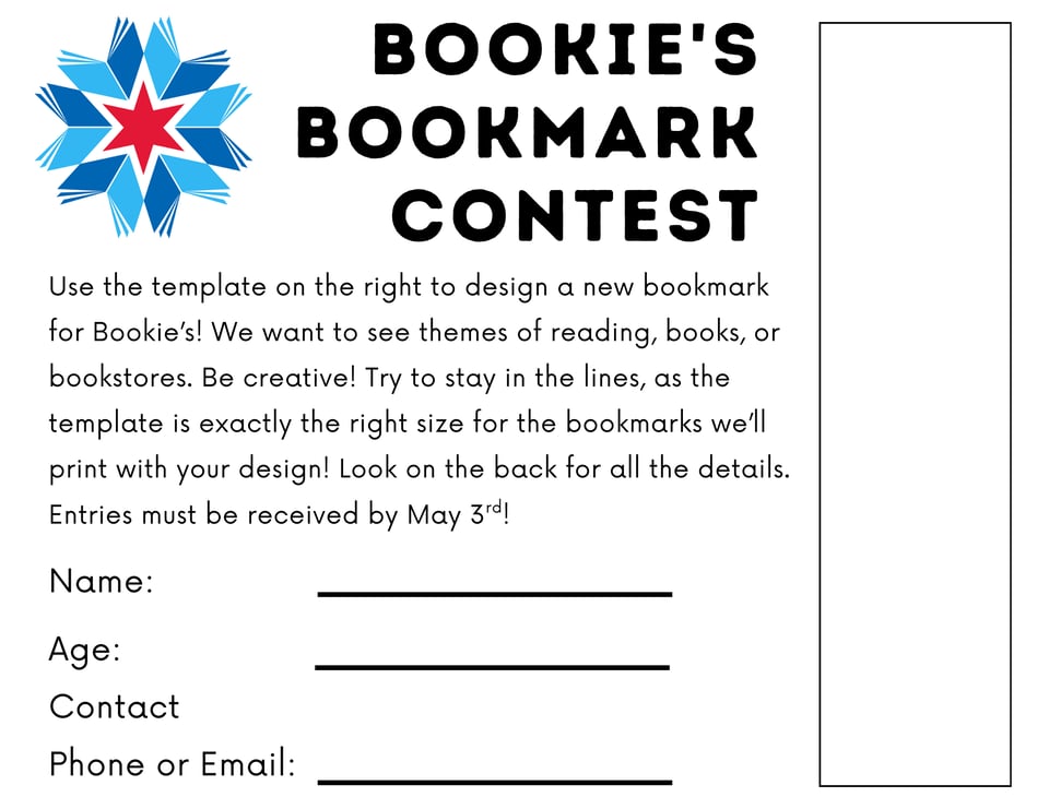 Bookie's Bookmark Contest
