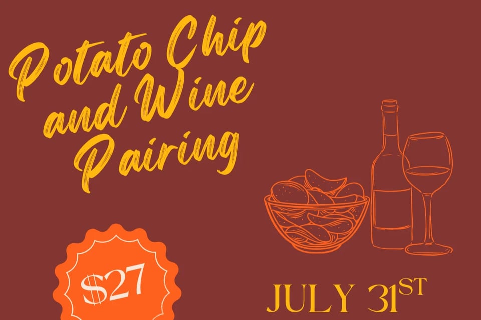 wine and chips