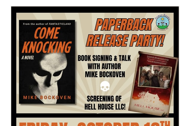 Come Knocking Release Party & Screening of Hell House LLC October 16th 6-9pm at Sower Books 914 N 70th Street, Lincoln, NE Snacks and Drinks provided or you can bring your own