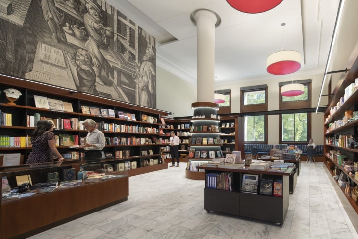 Interior photo of the bookstore