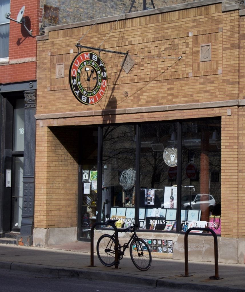 Storefront of Quimby's Bookstore