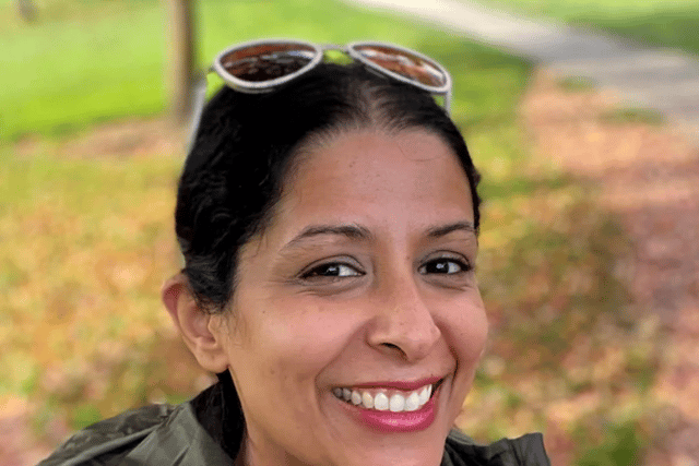 image of author in a park