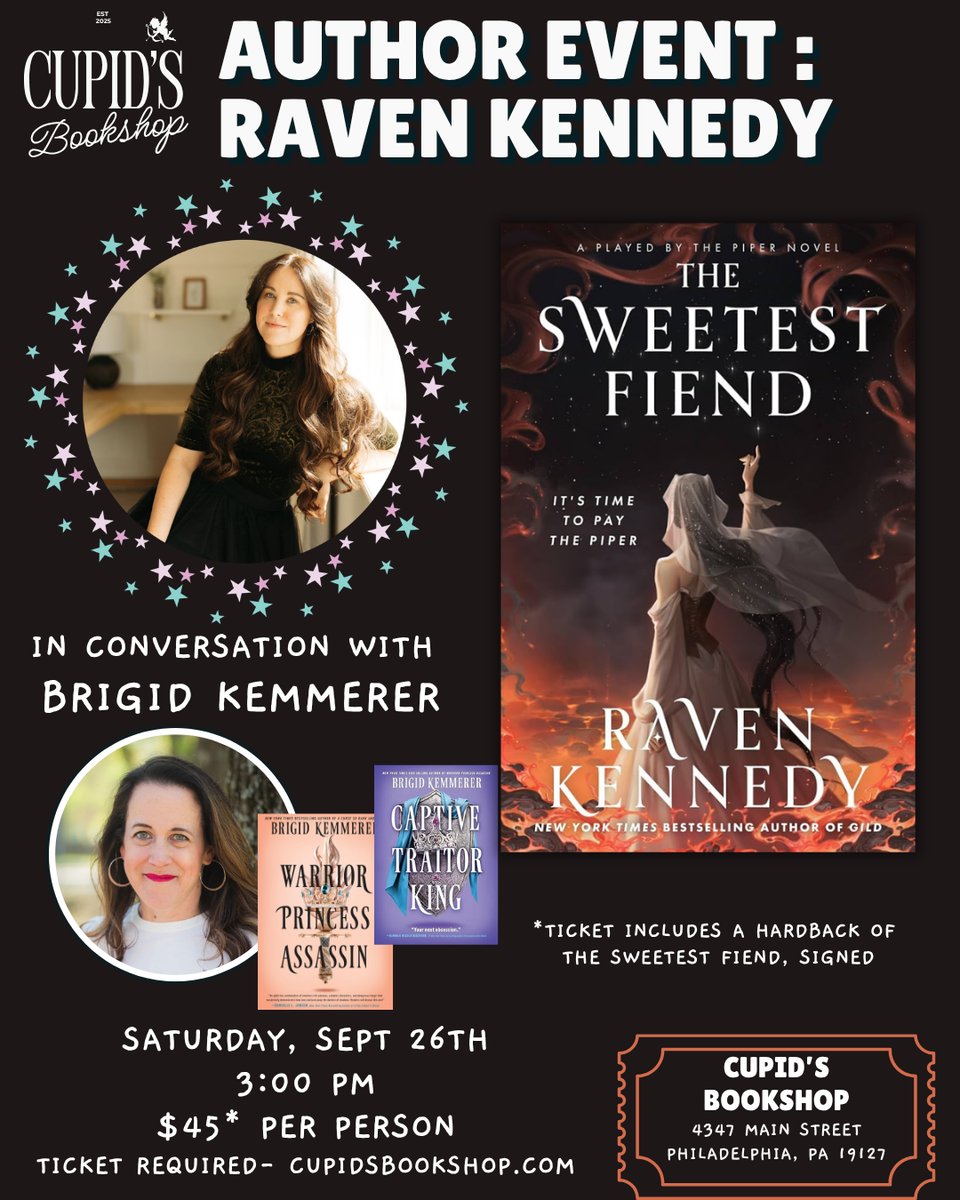 event flyer with book cover