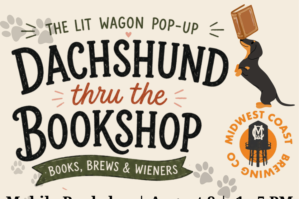 dachshund thru the bookshop