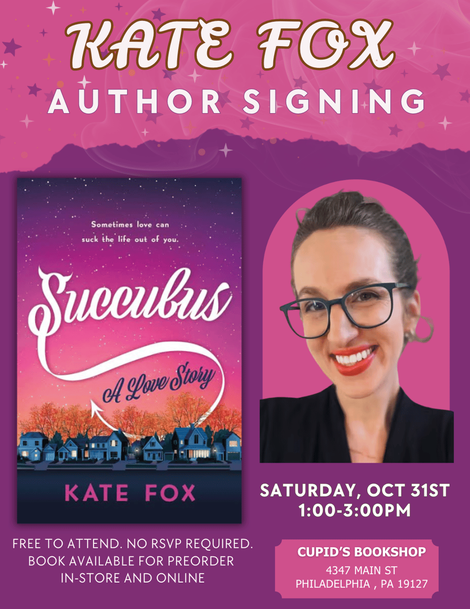 author signing poster