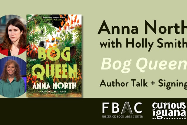 Promotional image for Anna North featuring headshots of the author and moderator and the book cover image.
