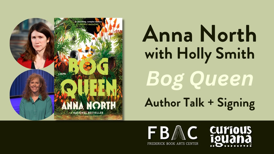 Promotional image for Anna North featuring headshots of the author and moderator and the book cover image.