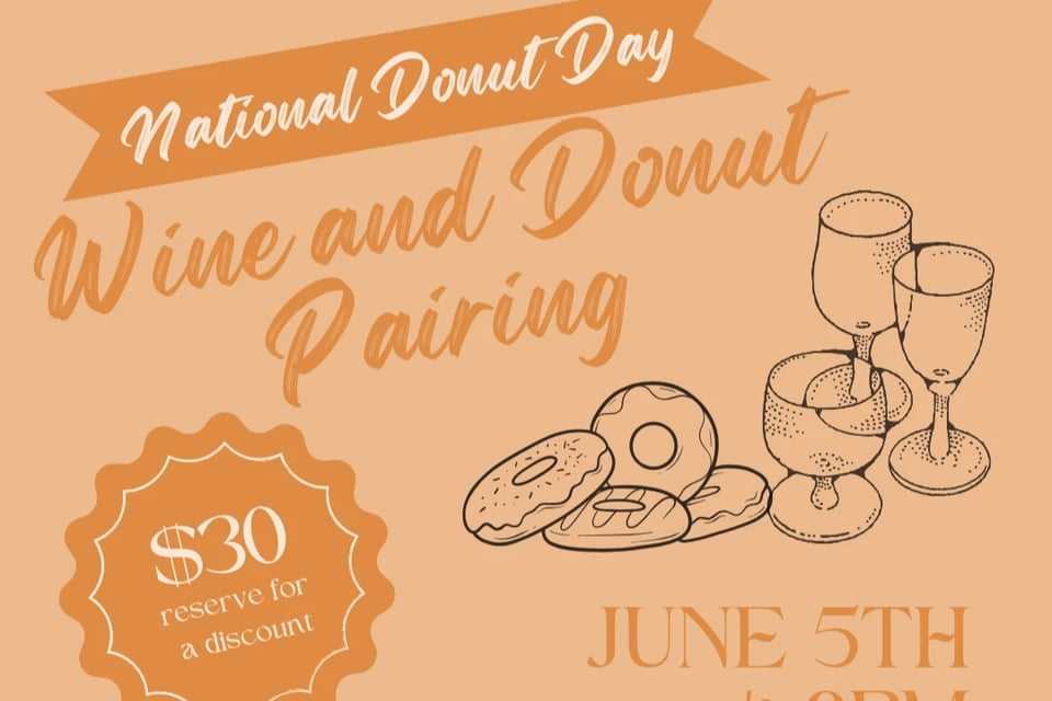 donut and wine