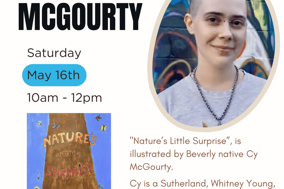 "Nature’s Little Surprise”, is illustrated by Beverly native Cy McGourty.