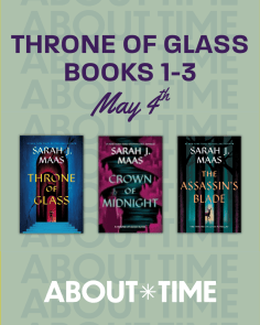 Three Maas book covers and the details of the event.