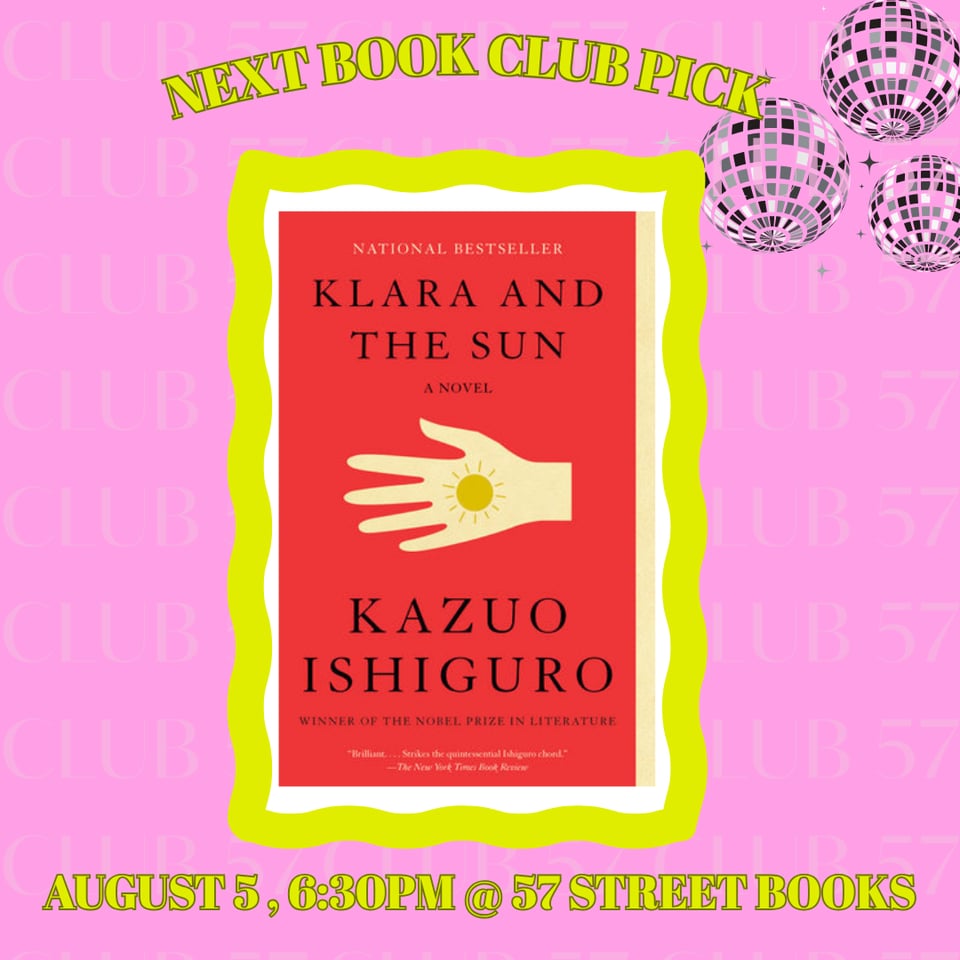 Club 57 August Pick is Klara and the Sun