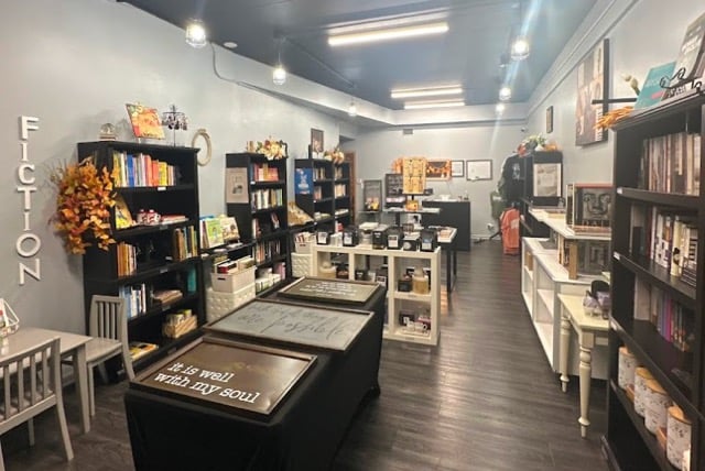 Interior photo of the bookstore