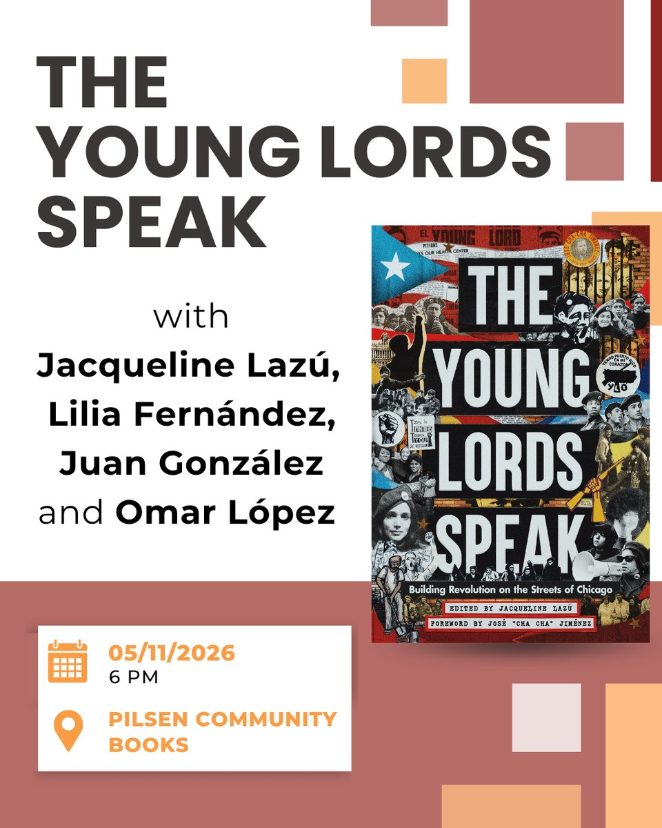 poster of Young Lords event at Pilsen Community Books