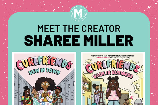 Covers of the graphic novel series Curlfriends