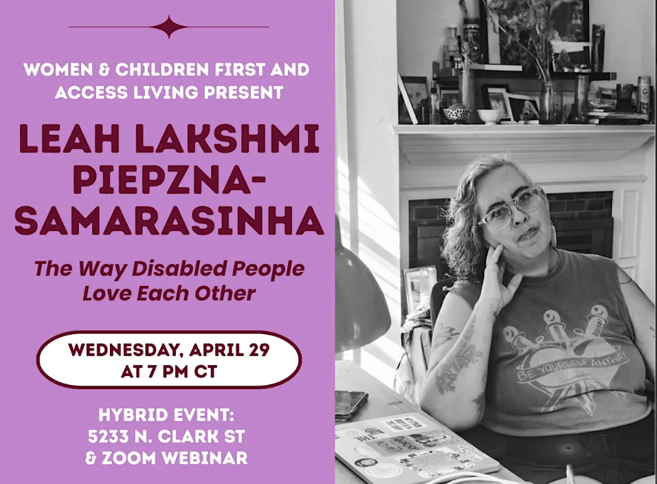 a photo of the author and the event listing