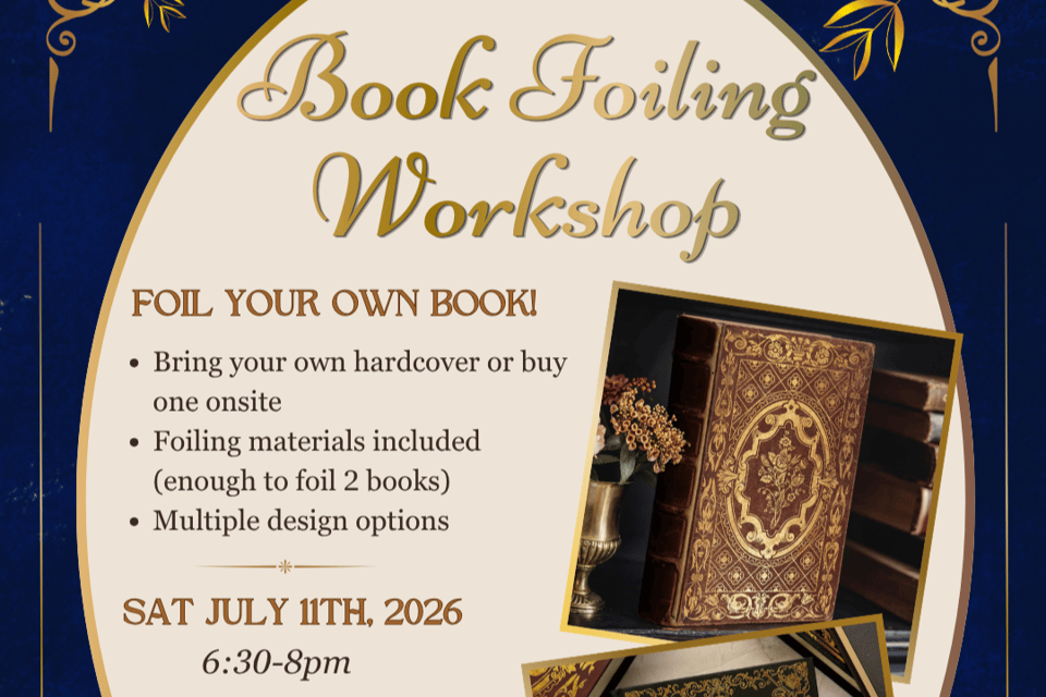 book foiling workshop flyer