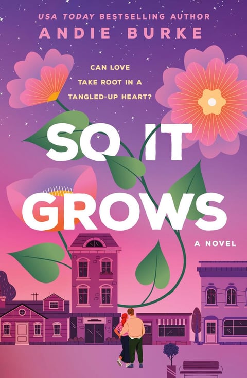 purple book cover with flowers
